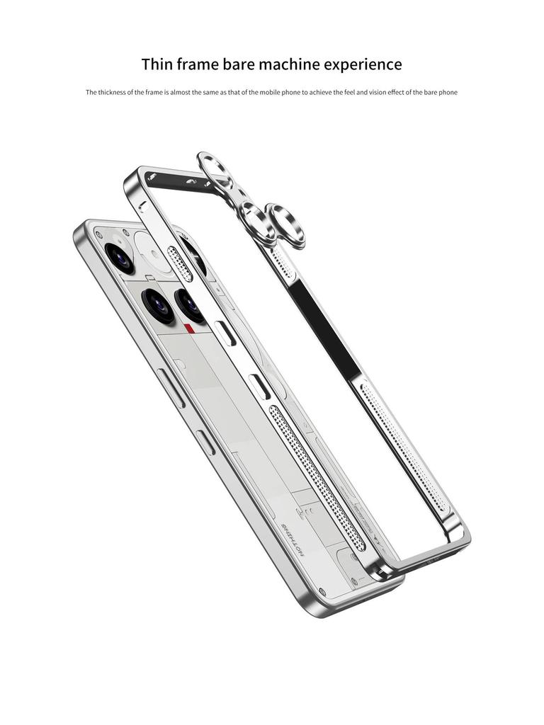 Cross-Border Compatible Phone3/3A/3A Pro Metal Lens Frame Seahorse Buckle Case