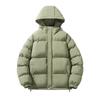 Winter Cotton Clothes Men and Couples with the Same Hooded Bread Clothes Casual Solid Color Thickened Warm Trendy Brand Loose Fashion