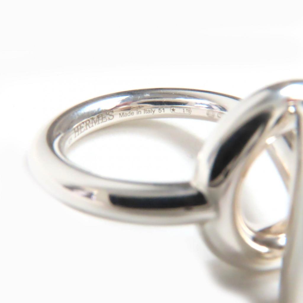 Excellent HERMES Ring Echapp MM Silver AG925 Women Used