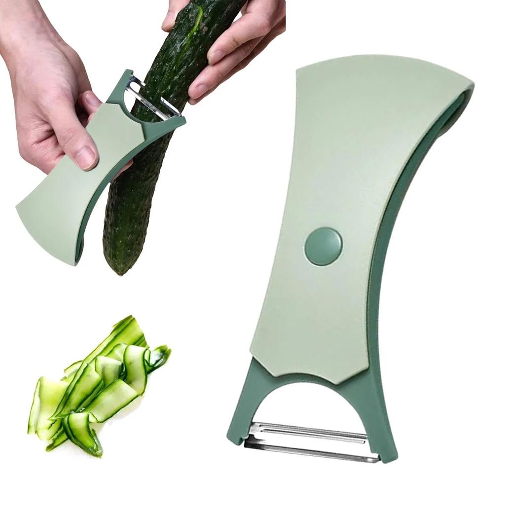 2 in 1 Multifunctional Fruit and Vegetable Peeler, Green, 15x7x2cm