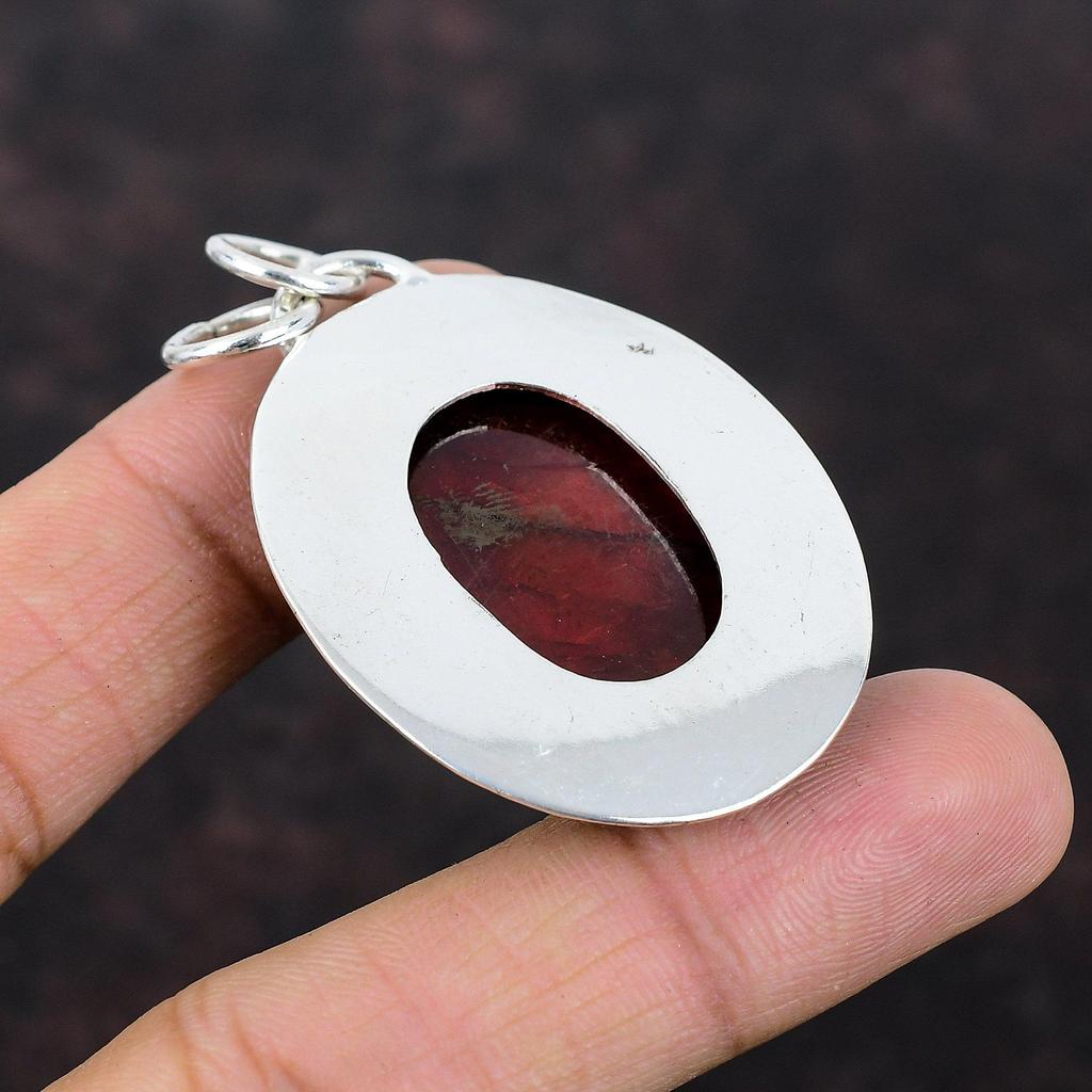 Red Fire Labradorite Pendant Gemstone Jewelry Handmade Pendant 925 Sterling Silver Pendant Beautiful Jewelry Gift For Women Designer Pendant