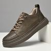 Men's Shoes Trend Breathable Soft Sole Cowhide Invisible Inner Heightening Board Shoes British Men's Casual Shoes