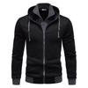 2024 Men's Casual Slim Fit Color Block Hooded Cardigan - Two-Piece Style Hoodie