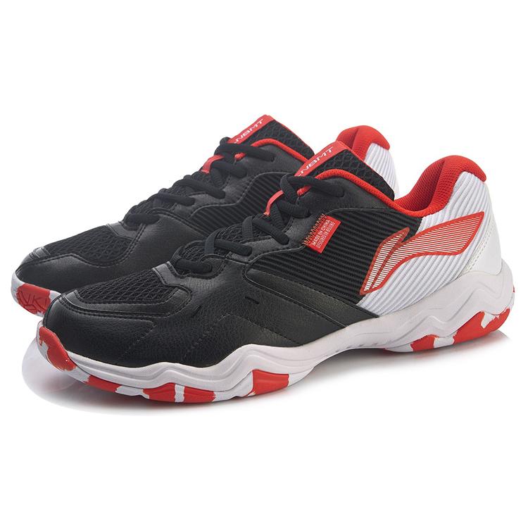 New LINING Sound Waves Badminton Shoes Unisex Low top Black/White/Red AYTR009-2