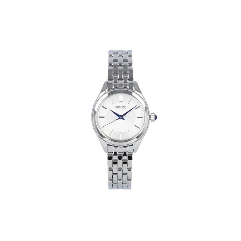 SEIKO 50 meters waterproof Quartz Steel Strap 29mm women s watch white dial SUR537P белый