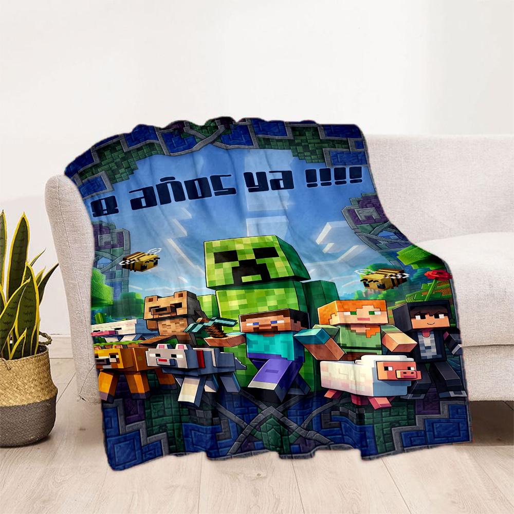 Minecraft 50 Blanket Durable Comfort Suitable for Livingroom Picnics Couch Four Seasons Multipurpose Warmthful Decor Gifts For Family Or Friends