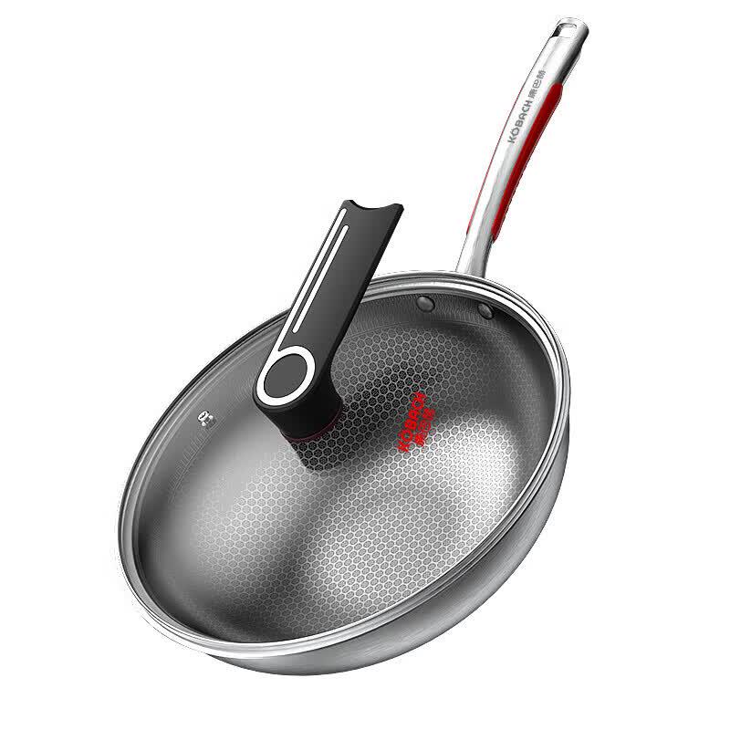 Kobach 304 Stainless Steel Honeycomb Wok