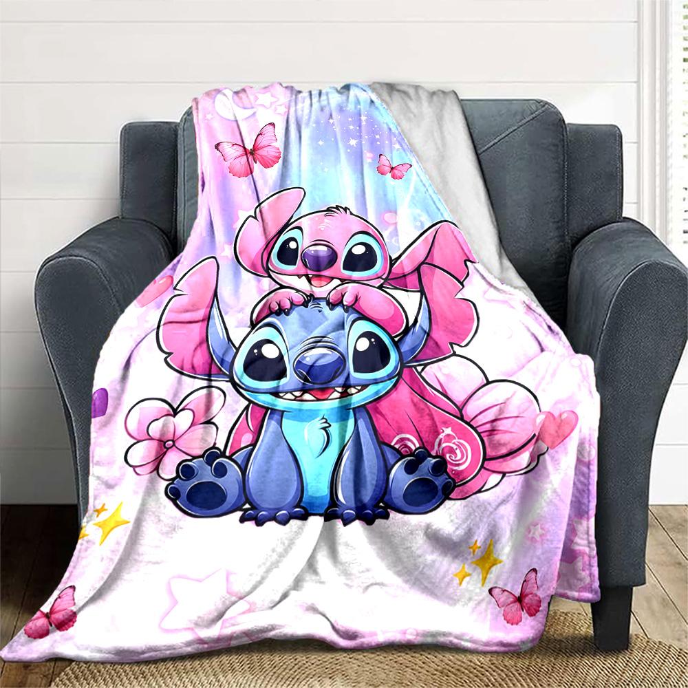 1pc S-Stitch13 Blanket, Gift, for Men and Women, Soft Blanket, Good for Sofa Bed Couch Travel, Lightweight Flannel Blanket