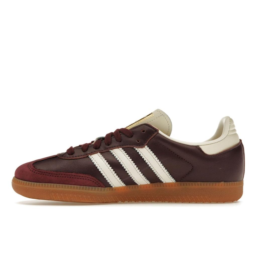 Adidas Samba OG Maroon Women Sneakers Red Cream-White Gold-Metallic ID0477