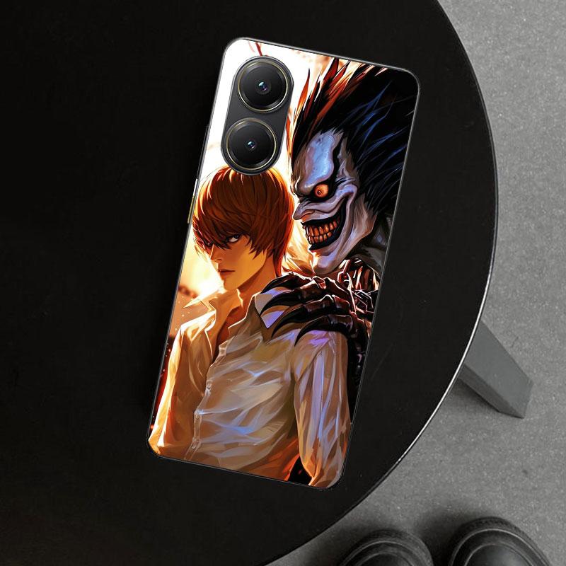 N-Note D-Death Yagami Light Phone Case Cover for Xiaomi Poco X6 X5 X7 Pro F7 Ultra Redmi 15C 15 13C 13 12C 12 10C 10 10A 9C 9A 9