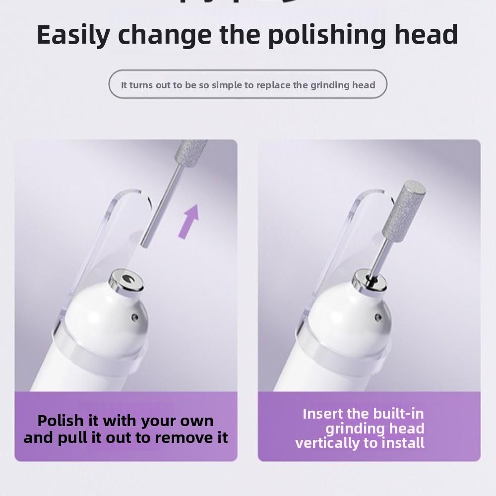 With 5 Grinding Heads Electric Nail Drill Set USB Pen-Style Nail Dryer  Manicure Tools