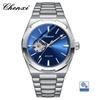 CHENXI Automatic Mechanical Watches For Man Fashion Silver Round Dial Waterproof Luminous Men Watch Gifts