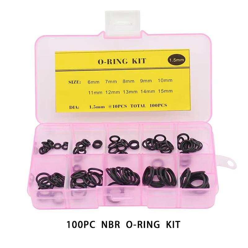 Thickness 1.5/2/2.5/3/1.8/2.65mm O Rings Rubber Seal NBR Sealing O-rings Nitrile Washer O-ring Set Assortment Kit Set Box-.-