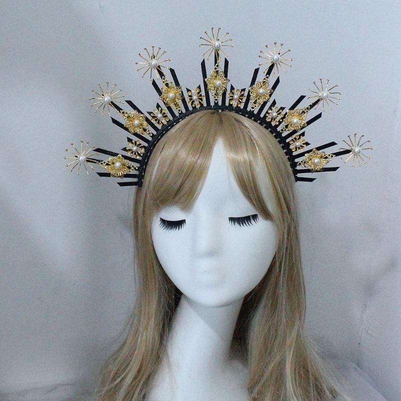 Bentiță Coroană Tiara Kituri Artizanat Handmade Piesa Coroană Costum Femei Bentiță Păr