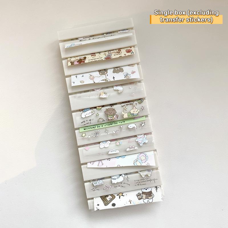 

Nail Transfer Paper 3D Printed Organizer Box 10 Grid For Foil Sticker Storage Portable Colorful Display Stand For Home Salon Use