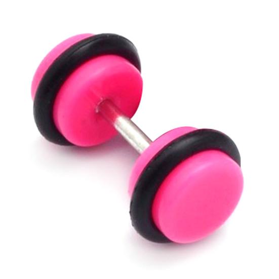 1 Stück Stecker Ohrring Mini Realistisch Geometrisch All-Match Anlaufgeschützt Dekorativ Geschenk Dame Mädchen Rund Hantel