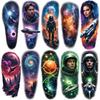 12pcs Temporary Tattoo Colorful Realism Space Mission Space Travel Alien Planet For Shoulders Men Adults