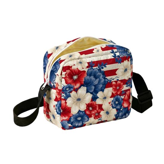 Quilted Crossbody Bag for Women, Adjustable Strap Casual Handbag, Lightweight Portable Travel Purse, Single Shoulder Bag with Zipper