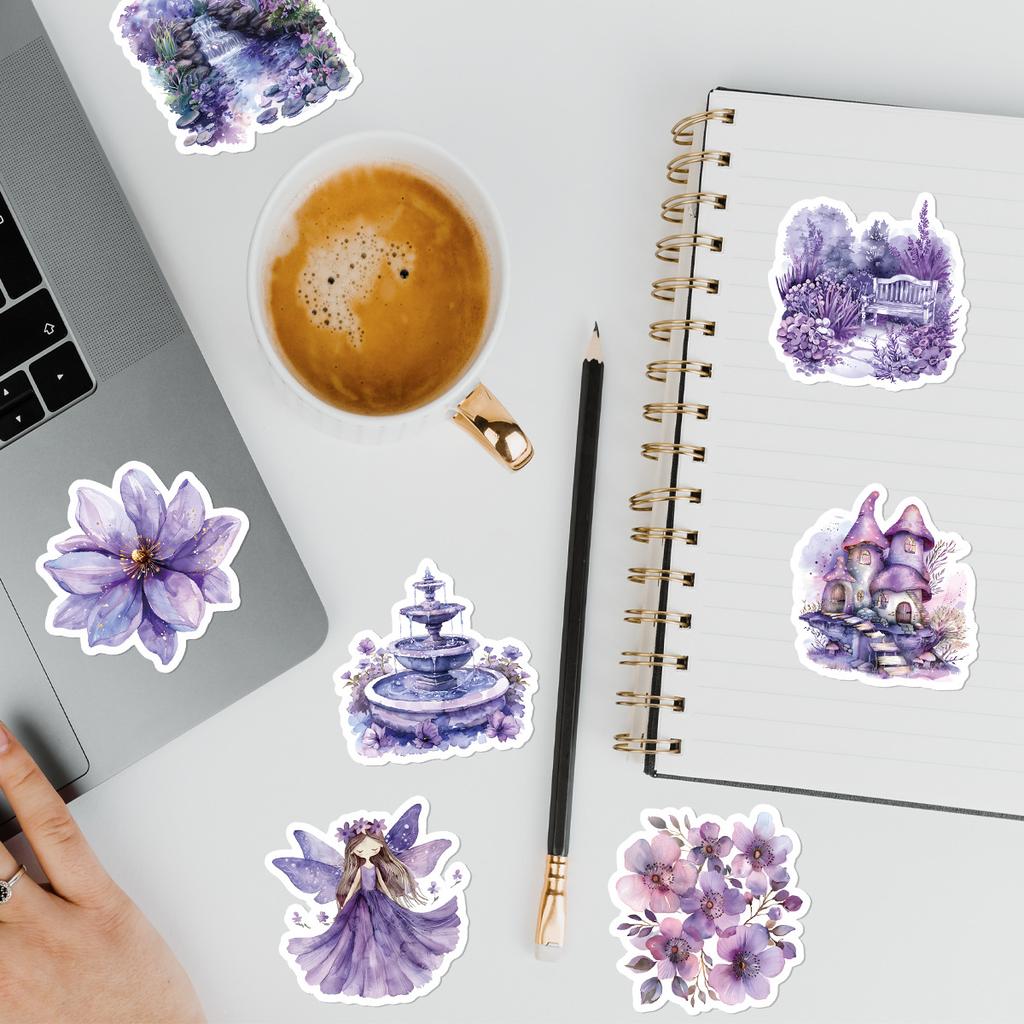 50 Fairy Tale Garden Graffiti Stickers Cute Stationery Stickers Water Cup Suitcase Waterproof Decorative Stickers