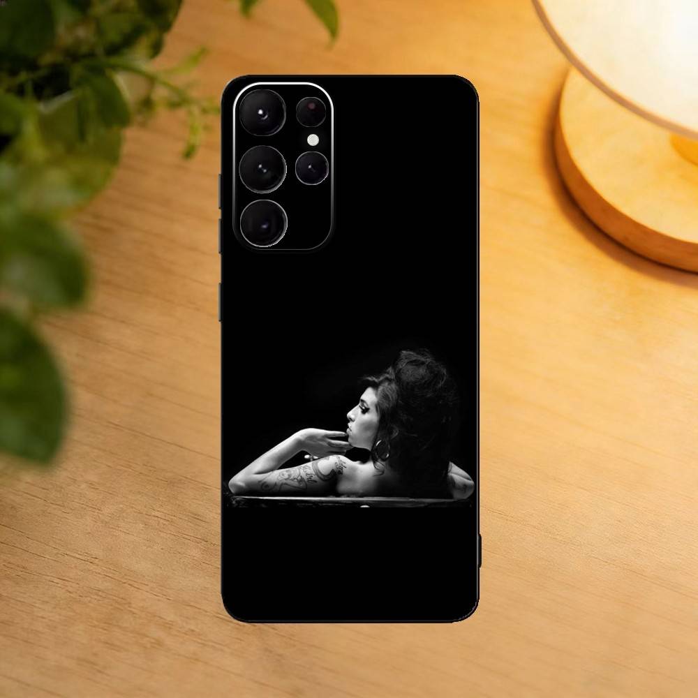 

Amy Winehouse Back to Black Phone Case For Samsung S25,24,23,22,30,21,10,9,Ultra,Plus,Lite Soft Black Case Samsung S20ULTRA5G