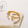 Meier Twist bracelet open design copper plated 18k real gold twist design bracelet