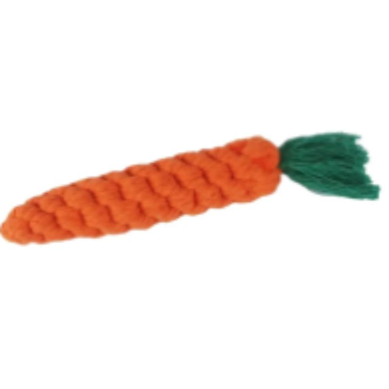 Carrot Shape Pet Knot Toy for Dog And Cat Cotton Rope Chew Toy Indoor Dog Toys Cat Toys Dog Accessories