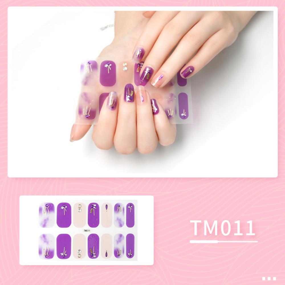 Aufhellender dreidimensionaler Nagelaufkleber Vollaufkleber wasserdichter Nagelpatch Fortgeschrittener Sinn Einfacher Wind Nagellack Kleber