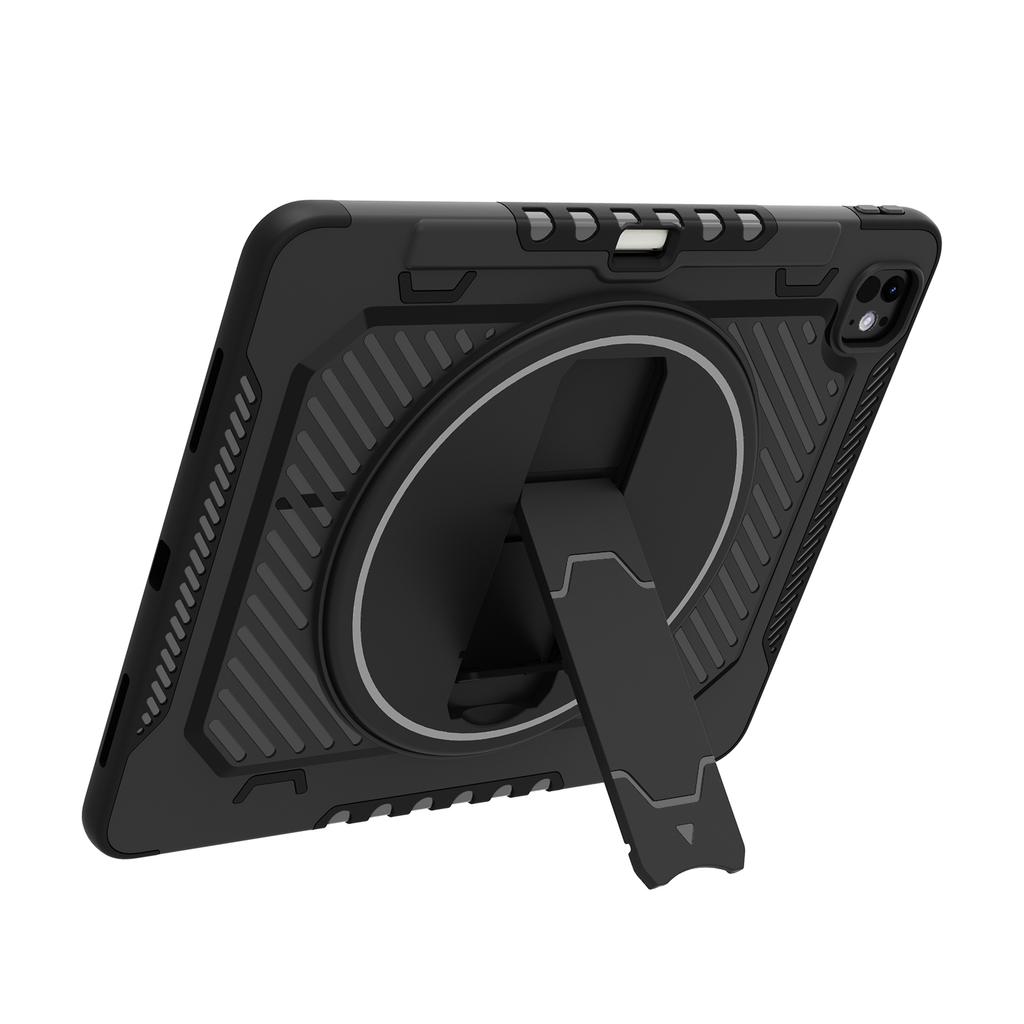 For iPad Pro 13 (2025)/13 (2024) Case Kickstand PC + TPU Shockproof Tablet Cover with Pen Slot