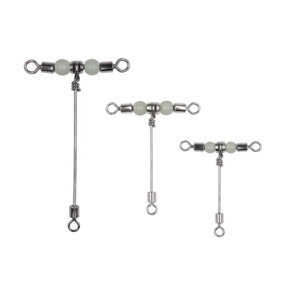 5pcs Luminous Beads Fishing Swivels Barrel Design Lure Fishing Barrel Swivel Lure Fishing