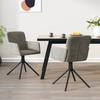 Vidaxl Swivel Dining Chairs, 2 Pcs, Light Gray, Velvet