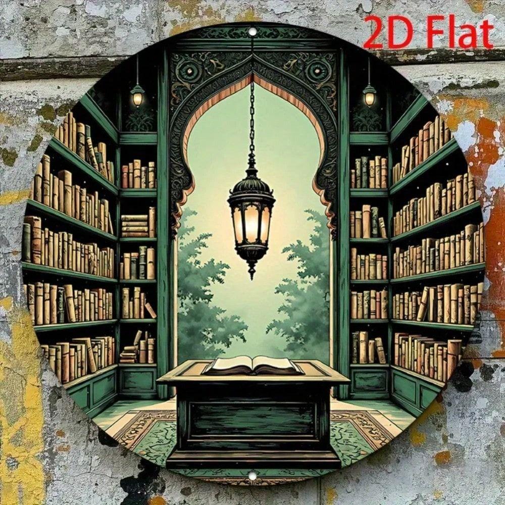 Tin Sign Wall Art Islamic Ramadan Decor Metal Poster 7.8 inch Lighthouse Print