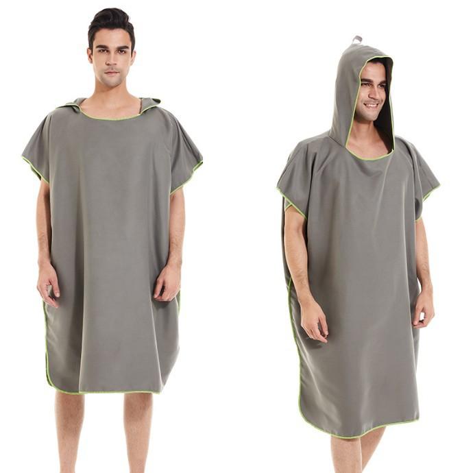 Surf Poncho Towel Poncho Quick-Dry Towel Hoodie Microfiber Beach Robe Changing Poncho Swim Towel Beach Poncho For Adults