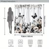 Elegant Black and White Floral Design Waterproof Shower Curtain – Perfect for Adding a Classic and Stylish Touch to YourBathroom