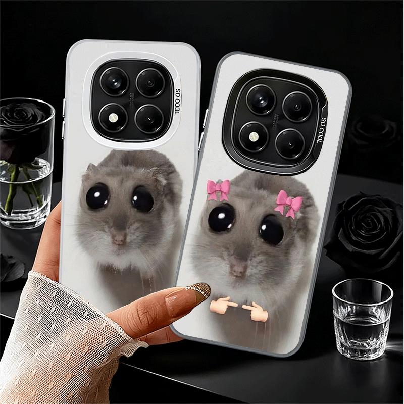 Funny Sad Hamster Meme Soft Phone Case for Xiaomi Redmi Note 13 14 15 Pro Plus 12S 12 11S 11 11T 10S 10 Shockproof Cover Back Sh