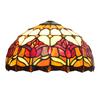 Ceiling Lamp Shade Replacement Only 12 Inch Red Pink Stained Glass Tulip Flower Style Lamp Shade Decorative for Table  Lampshade