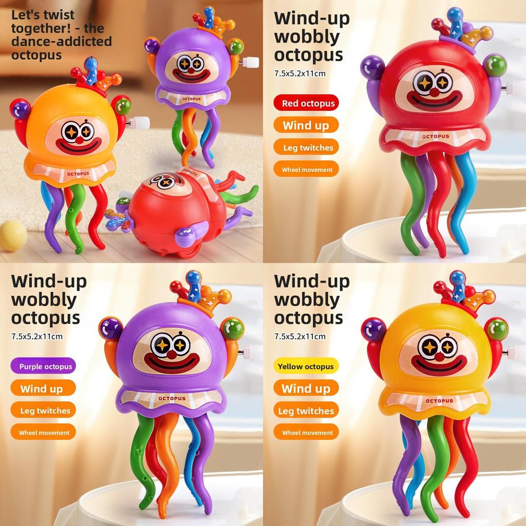 Fun Linked Chain Clown Octopus Handheld Toy Sensory Play Parent Interaction