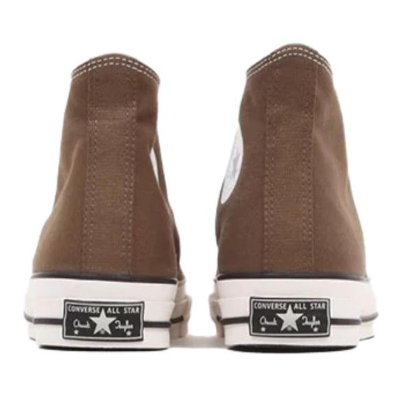 Converse Addict Chuck Taylor Canvas Hi Round Toe Lace-up Abrasion Absorbing High Top Espadrilles Unisex Brown