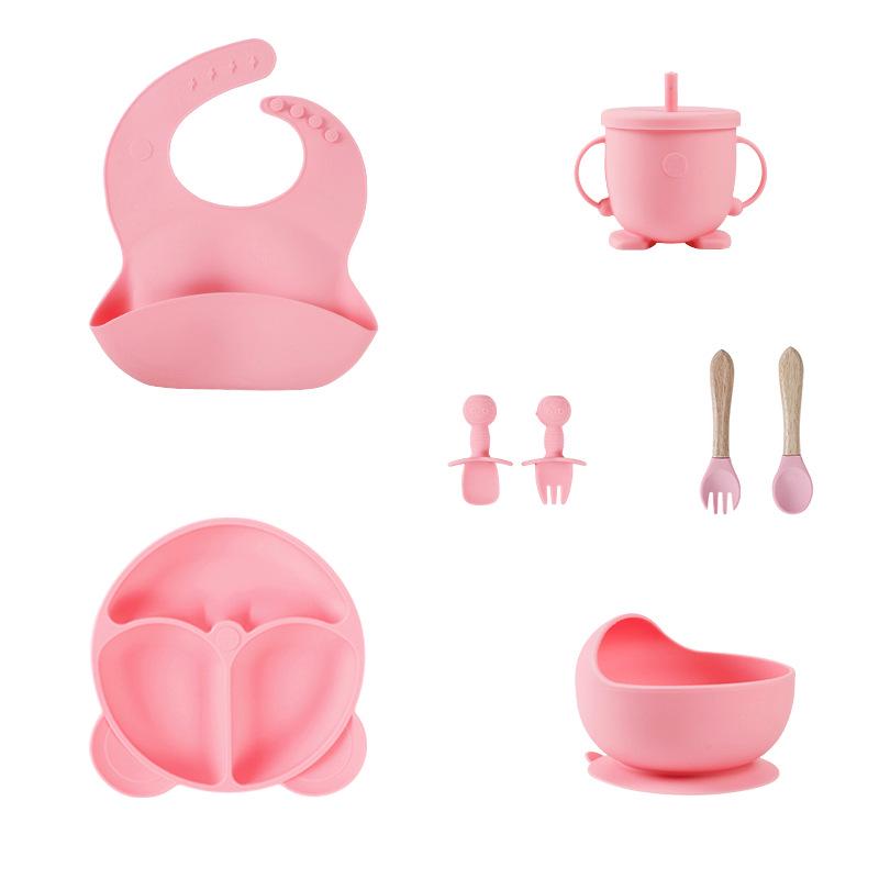 Silicone Suction Cup Bowl & Spoon Set for Babies - Children's Tableware