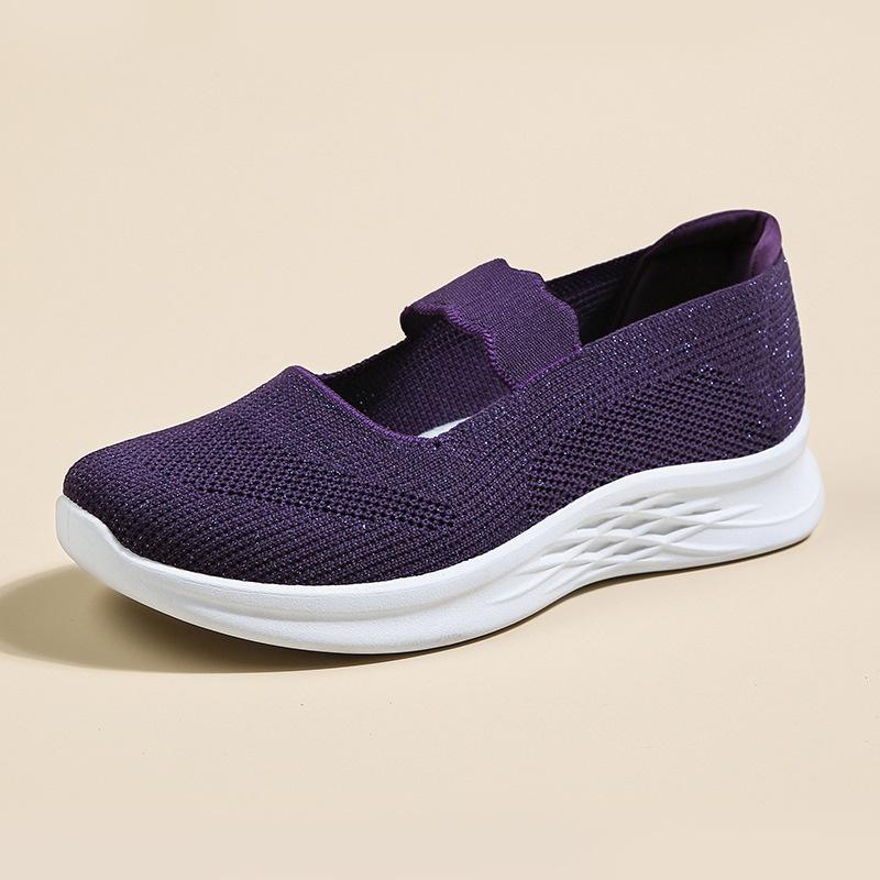 New 2025 Soft-soled Comfortable Walking Shoes Sports and Leisure Single Shoes Middle-aged and Elderly Mother Shoes One-pedal Breathable Women's Shoes