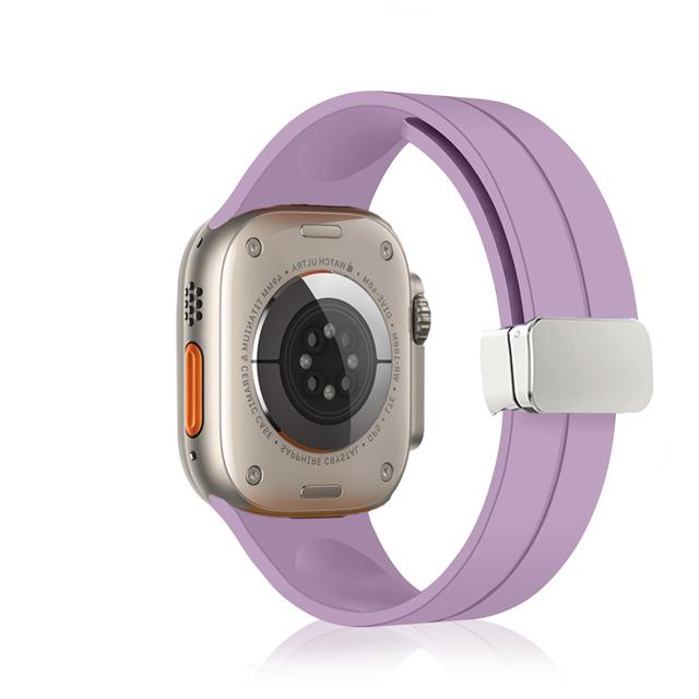 Strap For Apple watch ultra 3 2 band 44mm 45mm 49mm 40mm 41mm 46mm Magnetic Silicone Bracelet correa iWatch Series 8 se 9 10 11