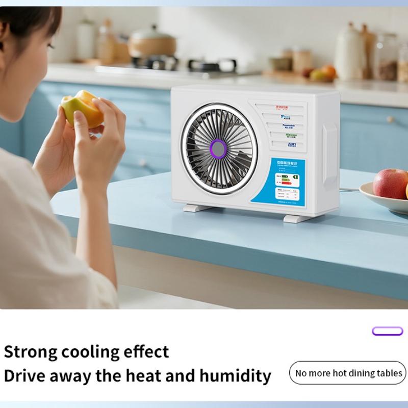 5-Speed Adjustable Portable Air Conditioning Fan, 3-Speed Lighting, 1-2 Speed Gentle Wind, 3-4 Speed Cool And Comfortable, 5 Speed Strong Wind