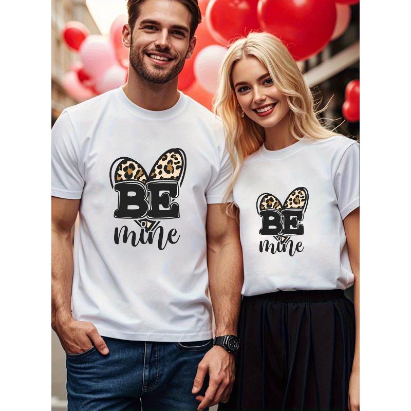 1PCS 2026 Valentine s Day Couple T-shirt Festive Style Comfortable Loose Top S