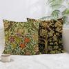 Maximalist Throw Pillow Covers Set of 4 Vintage Floral Decorative Cushion Covers 18x18 Inch Linen Boho Outdoor Pillow Cases for Couch, Living Room