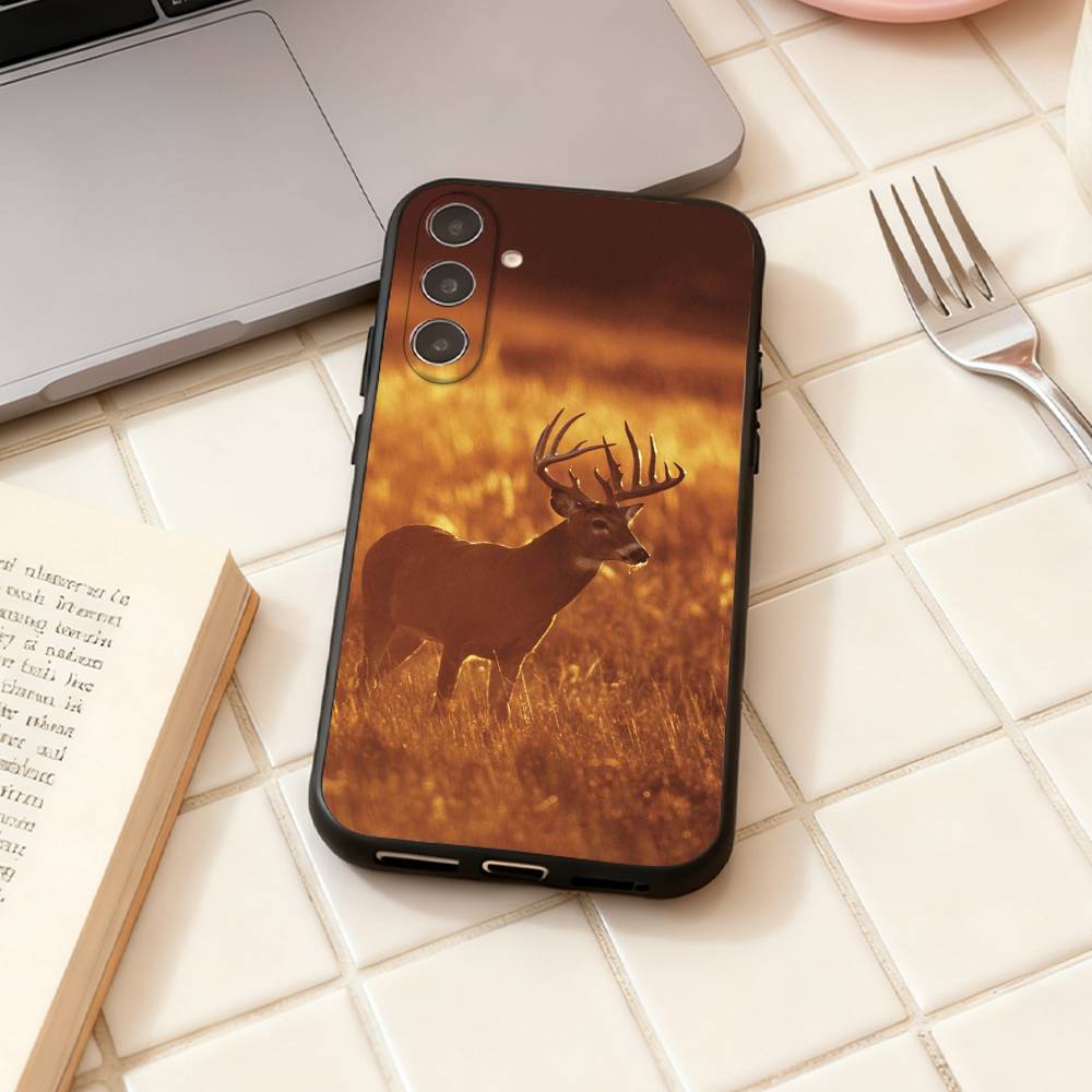 Deer Hunting phone Case For Samsung Galaxy A73,A72,A71,A70,A53,A52,A51,Others Soft Black Shell