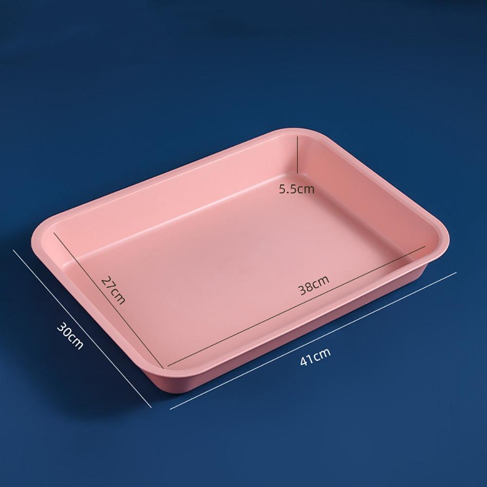 High Quality Multicolor Serving Tray Plastic Multi-sizes Storage Tray Rectangle Scratch Resistant Cooking Tray Tea Serving