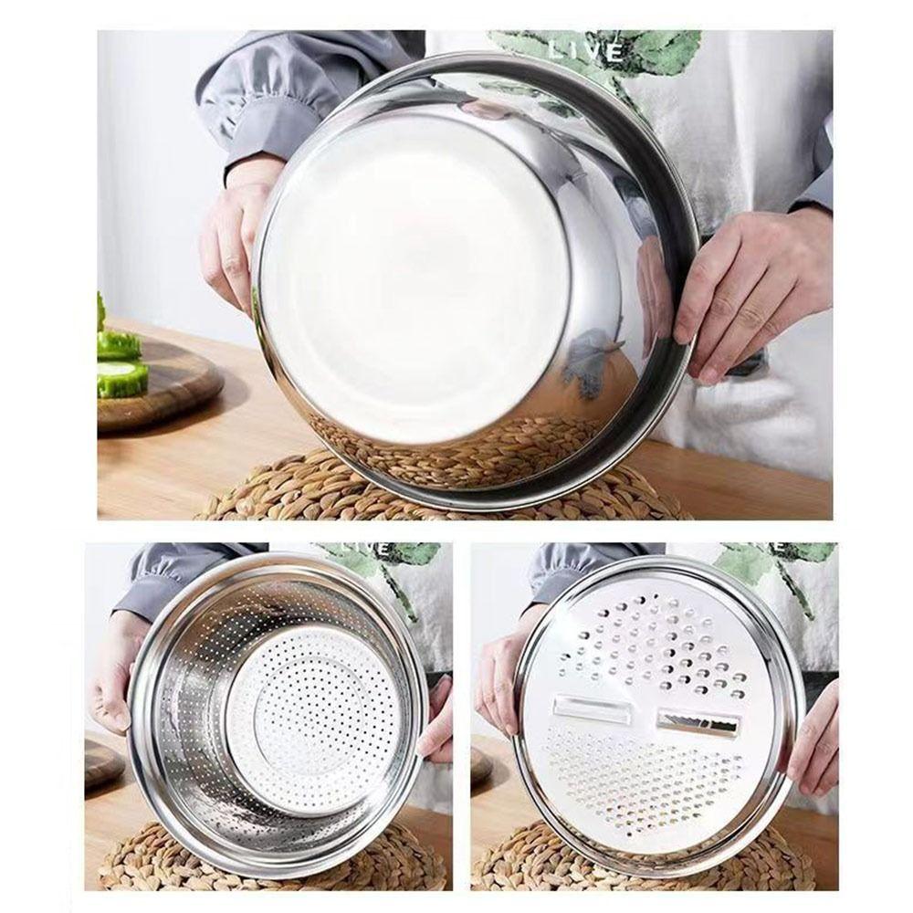 Multifunctional Potato Grater 3in1 Potato Slicer Gifts Draining Basket
