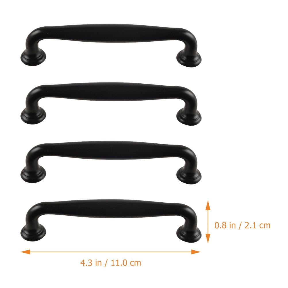 4Pcs Single Hole Cabinet Handles Aluminum Alloy Minimalist Door Pulls for Drawers Cupboards Kitchen Bathroom Furniture