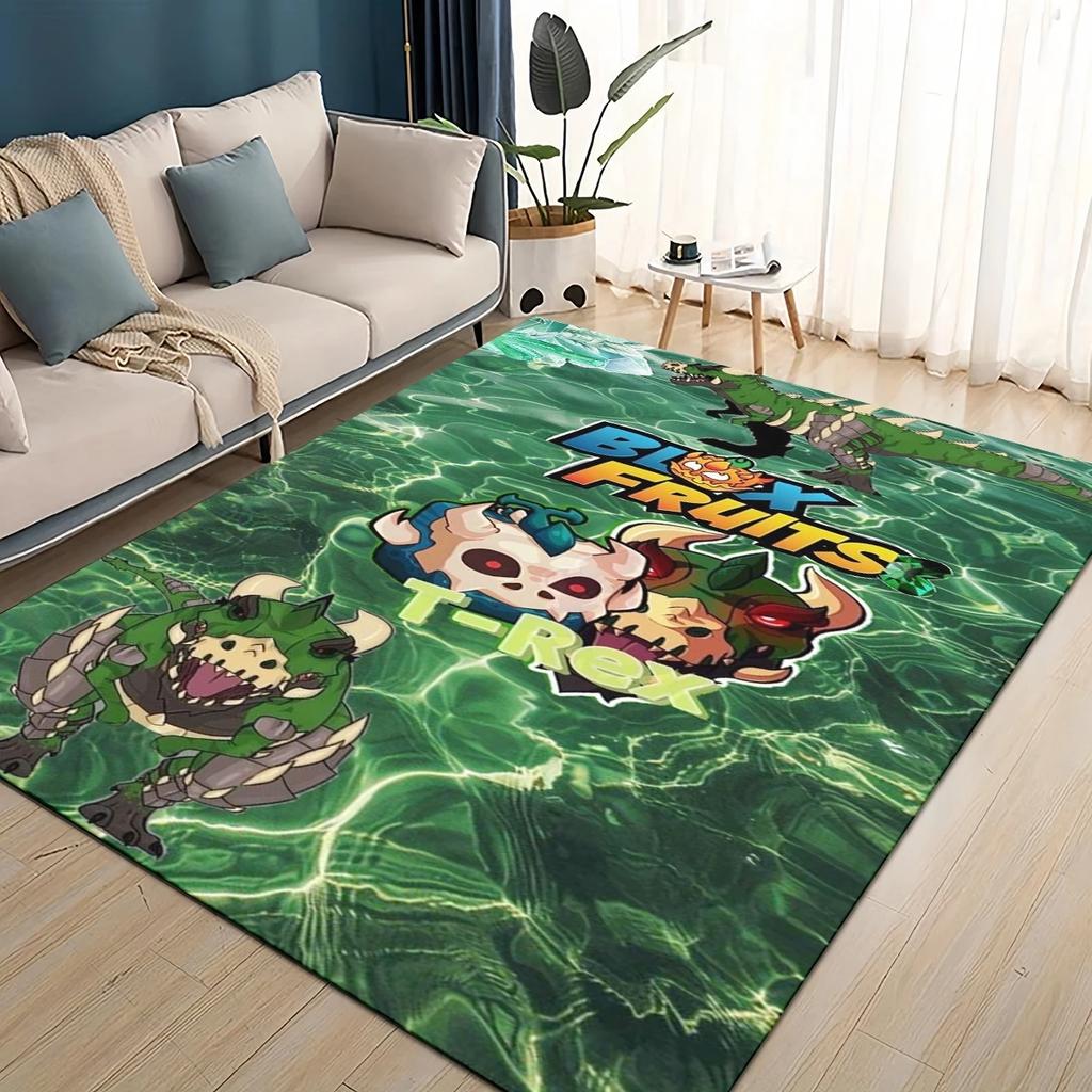 3D B-Blox Fruit 27 Style New Cartoon Carpet Rug for Living Room Bedroom Home Sofa Decoration,Kids Play Non-slip Floor Mat