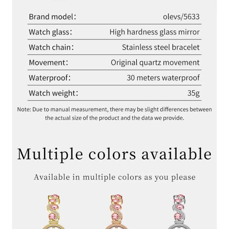 Ladies' Waterproof Quartz Watch Fashionable and Personalized S-shaped Full Diamond Bracelet