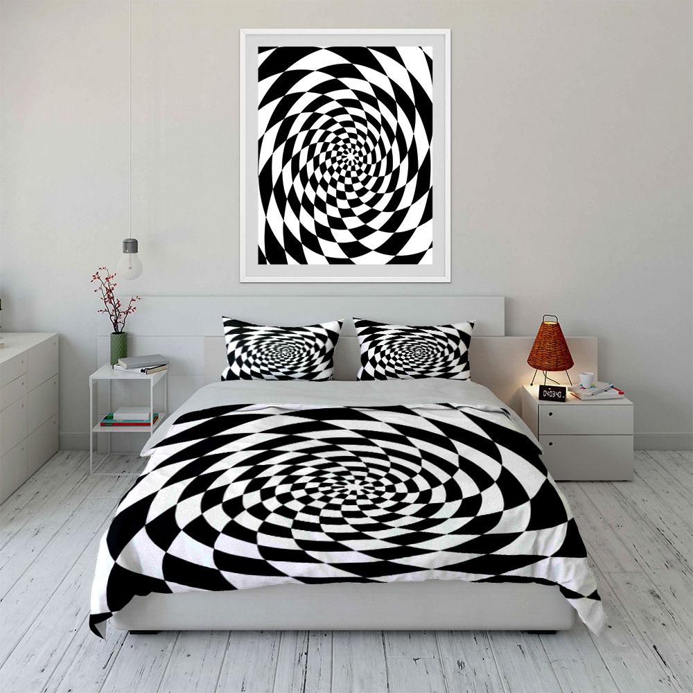 Optical Illusion Themed Decoration Set Exquisite Three-Piece Bedding Set Gift For Kids And Adults